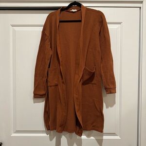 Happily Grey Knit Open Long Cardigan